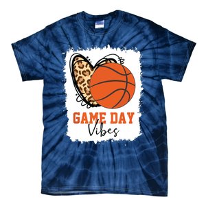 Bleached Basketball Game Day Vibes Basketball Mom Game Day Tie-Dye T-Shirt