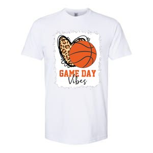 Bleached Basketball Game Day Vibes Basketball Mom Game Day Softstyle CVC T-Shirt