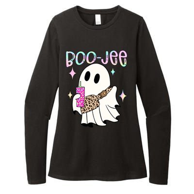 Boojee Boojee Ghost Halloween Witch Fall Purse Humor Great Gift Womens CVC Long Sleeve Shirt