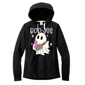 Boojee Boojee Ghost Halloween Witch Fall Purse Humor Great Gift Women's Fleece Hoodie