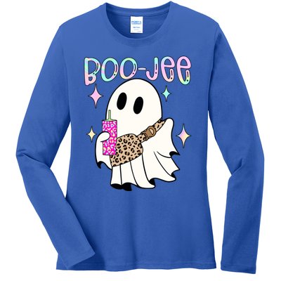 Boojee Boojee Ghost Halloween Witch Fall Purse Humor Great Gift Ladies Long Sleeve Shirt