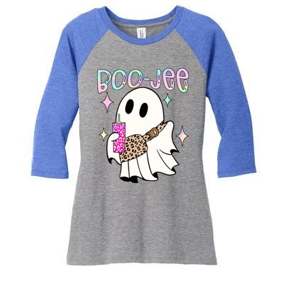 Boojee Boojee Ghost Halloween Witch Fall Purse Humor Great Gift Women's Tri-Blend 3/4-Sleeve Raglan Shirt