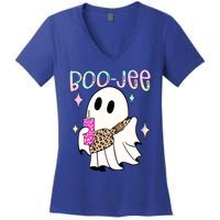 Boojee Boojee Ghost Halloween Witch Fall Purse Humor Great Gift Women's V-Neck T-Shirt