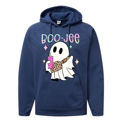 Boojee Boojee Ghost Halloween Witch Fall Purse Humor Great Gift Performance Fleece Hoodie