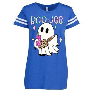 Boojee Boojee Ghost Halloween Witch Fall Purse Humor Great Gift Enza Ladies Jersey Football T-Shirt