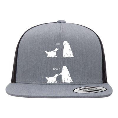 Boo Boop Ghost And Dog Flat Bill Trucker Hat