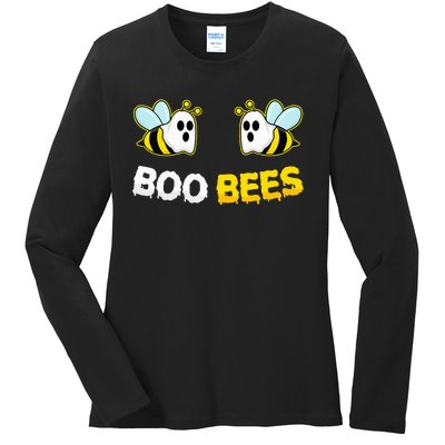 Boo Bees Ghost Funny Halloween Matching Couple Costume Party Ladies Long Sleeve Shirt