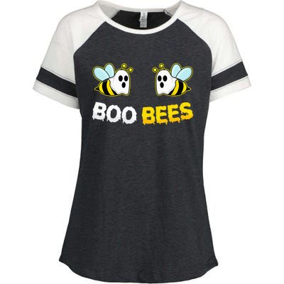 Boo Bees Ghost Funny Halloween Matching Couple Costume Party Enza Ladies Jersey Colorblock Tee