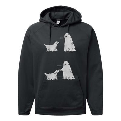 Boo Boop Ghost Dog Halloween Performance Fleece Hoodie