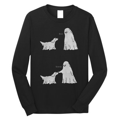 Boo Boop Ghost Dog Halloween Long Sleeve Shirt