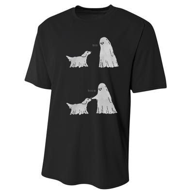 Boo Boop Ghost Dog Halloween Performance Sprint T-Shirt