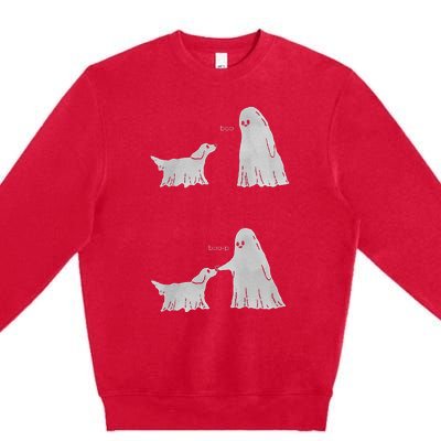 Boo Boop Ghost Dog Halloween Premium Crewneck Sweatshirt