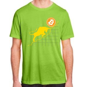 Bitcoin Bull Graph Bullish BTC Crypto Adult ChromaSoft Performance T-Shirt