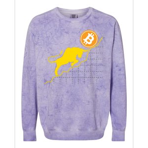 Bitcoin Bull Graph Bullish BTC Crypto Colorblast Crewneck Sweatshirt