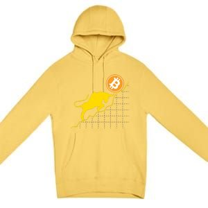 Bitcoin Bull Graph Bullish BTC Crypto Premium Pullover Hoodie