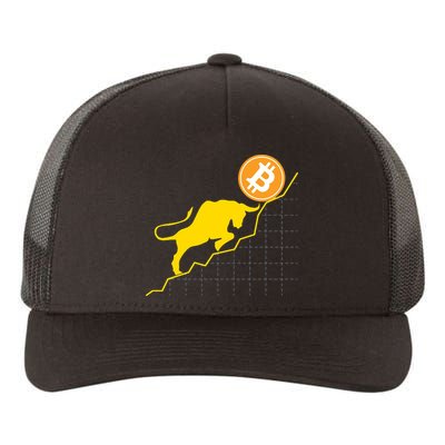 Bitcoin Bull Graph Bullish BTC Crypto Yupoong Adult 5-Panel Trucker Hat