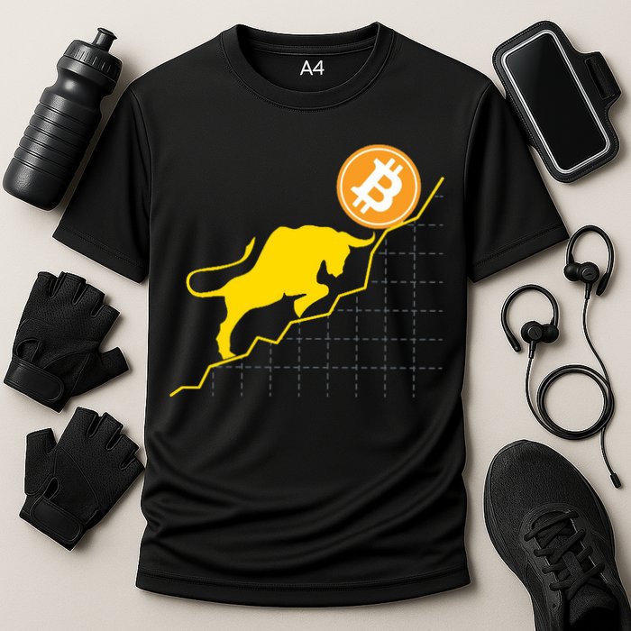 Bitcoin Bull Graph Bullish BTC Crypto Performance Shirt