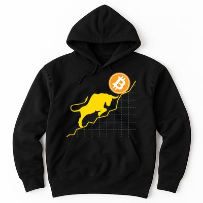 Bitcoin Bull Graph Bullish BTC Crypto Hoodie
