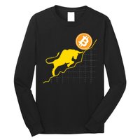 Bitcoin Bull Graph Bullish BTC Crypto Long Sleeve Shirt