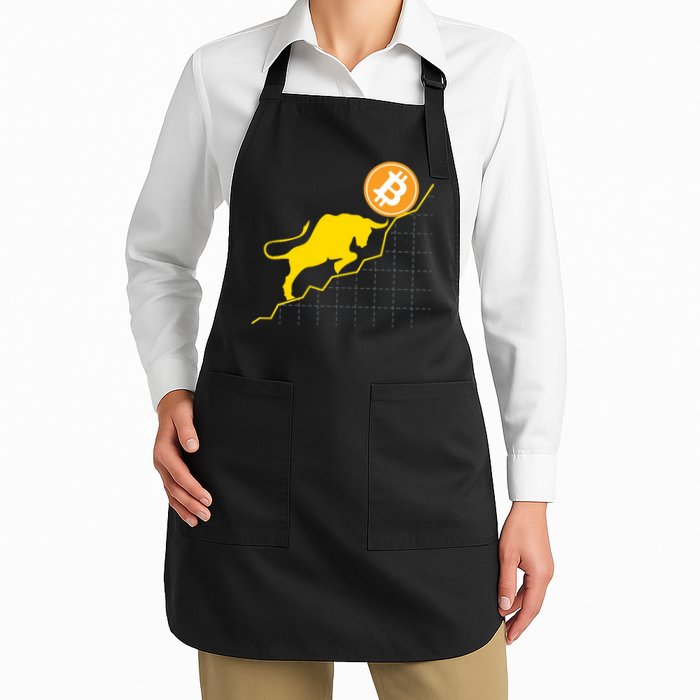 Bitcoin Bull Graph Bullish BTC Crypto Apron