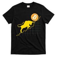 Bitcoin Bull Graph Bullish BTC Crypto T-Shirt