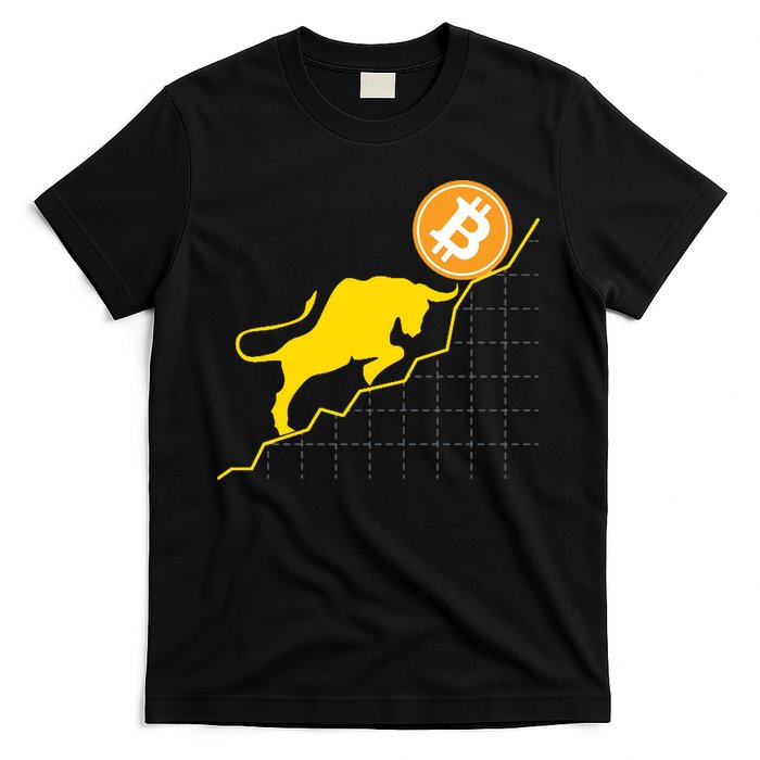 Bitcoin Bull Graph Bullish BTC Crypto T-Shirt