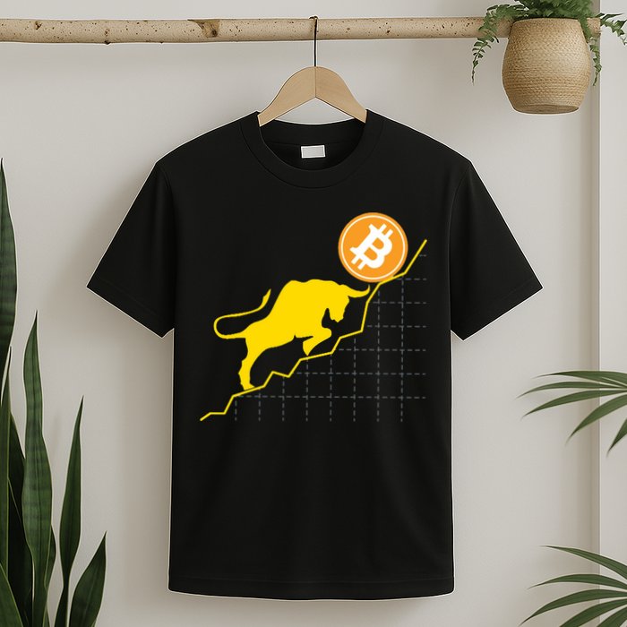 Bitcoin Bull Graph Bullish BTC Crypto T-Shirt