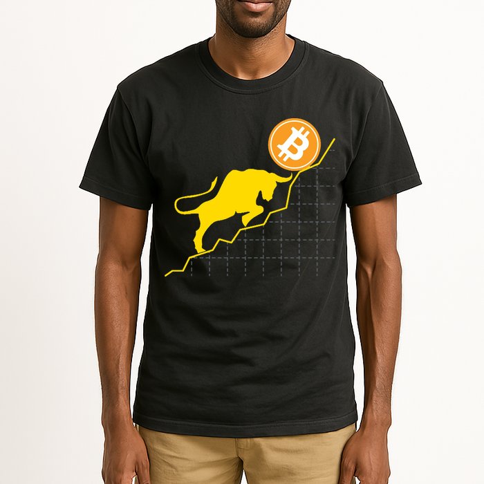 Bitcoin Bull Graph Bullish BTC Crypto Tall T-Shirt