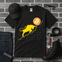 Bitcoin Bull Graph Bullish BTC Crypto Tall T-Shirt