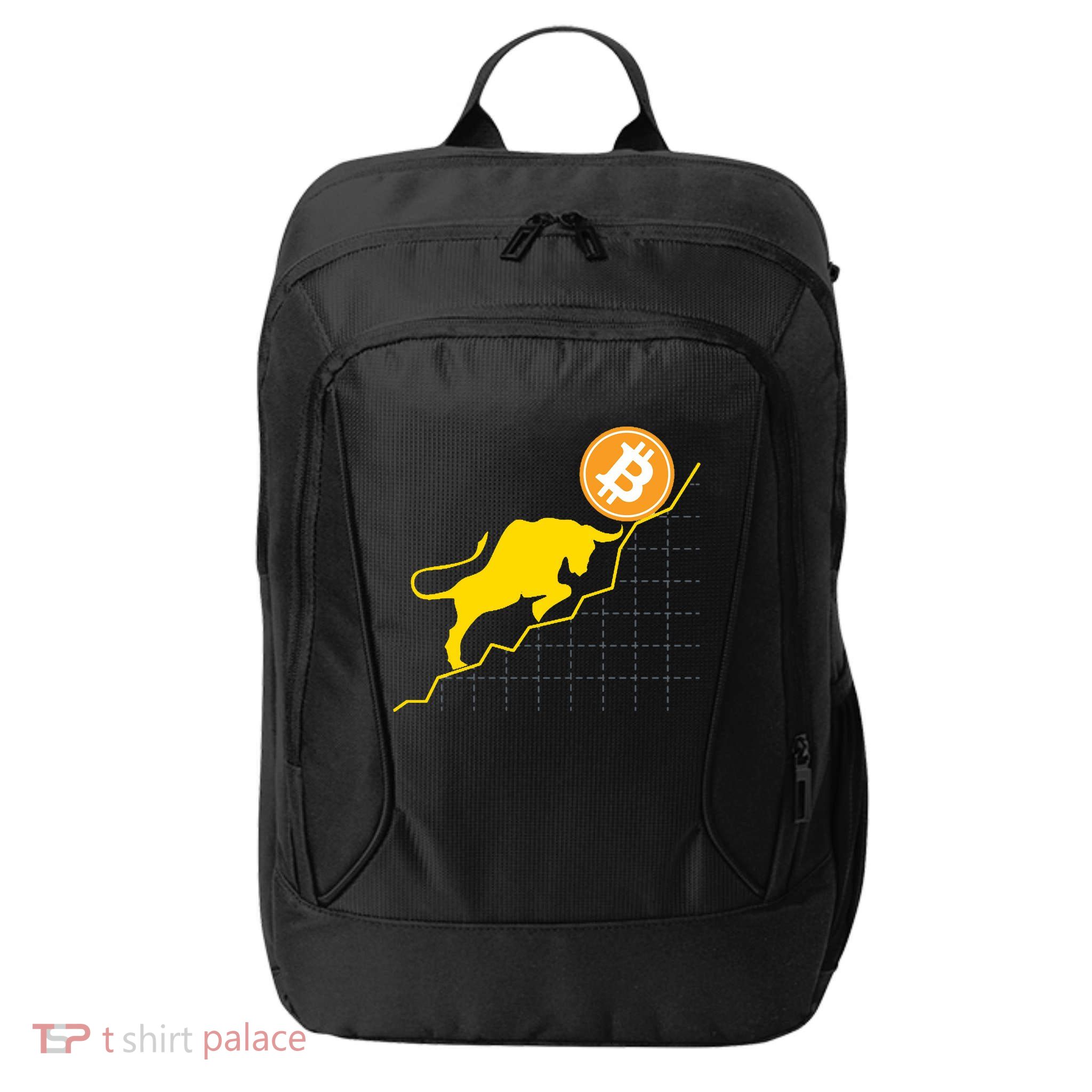 Bitcoin Bull Graph Bullish BTC Crypto City Backpack