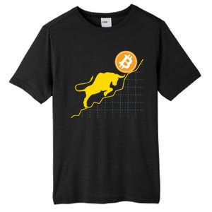 Bitcoin Bull Graph Bullish BTC Crypto Tall Fusion ChromaSoft Performance T-Shirt