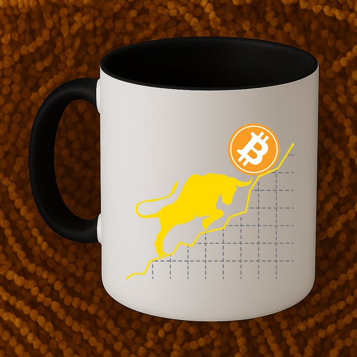 Bitcoin Bull Graph Bullish BTC Crypto Mug