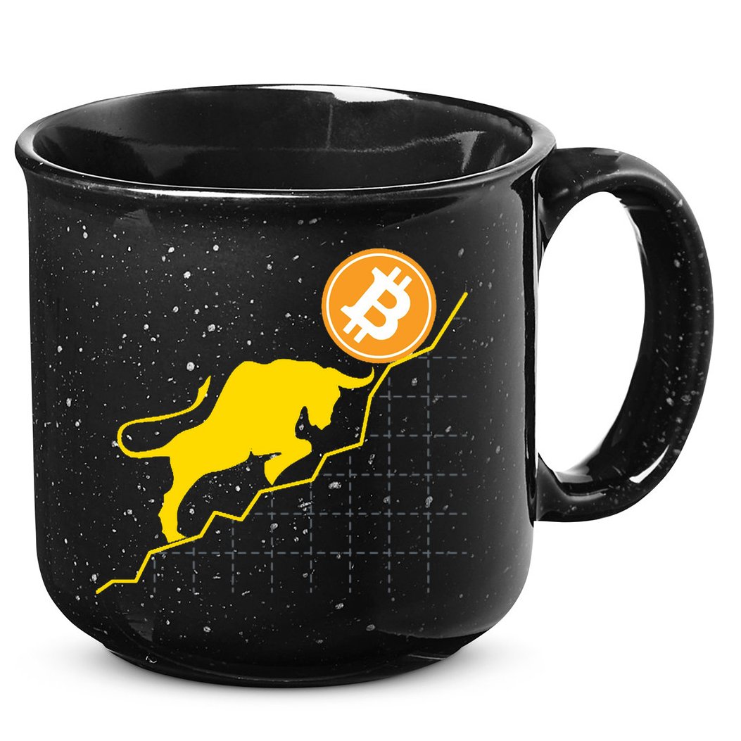 Bitcoin Bull Graph Bullish BTC Crypto 15oz Campfire Ceramic Mug