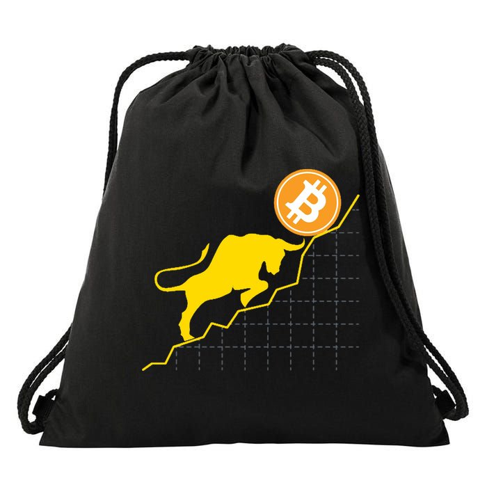 Bitcoin Bull Graph Bullish BTC Crypto Drawstring Bag