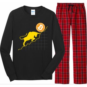 Bitcoin Bull Graph Bullish BTC Crypto Long Sleeve Pajama Set