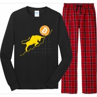 Bitcoin Bull Graph Bullish BTC Crypto Long Sleeve Pajama Set