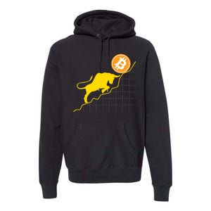 Bitcoin Bull Graph Bullish BTC Crypto Premium Hoodie