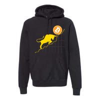 Bitcoin Bull Graph Bullish BTC Crypto Premium Hoodie