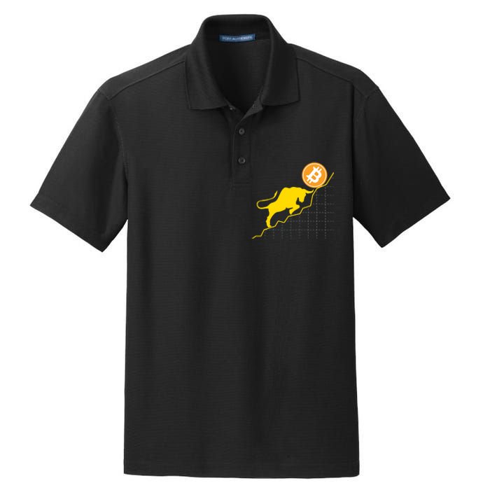 Bitcoin Bull Graph Bullish BTC Crypto Dry Zone Grid Polo