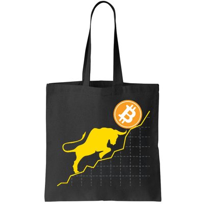 Bitcoin Bull Graph Bullish BTC Crypto Bag