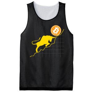 Bitcoin Bull Graph Bullish BTC Crypto Mesh Reversible Basketball Jersey Tank