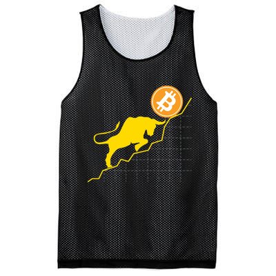 Bitcoin Bull Graph Bullish BTC Crypto Mesh Reversible Basketball Jersey Tank