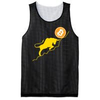 Bitcoin Bull Graph Bullish BTC Crypto Mesh Reversible Basketball Jersey Tank