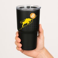 Bitcoin Bull Graph Bullish BTC Crypto Tumbler