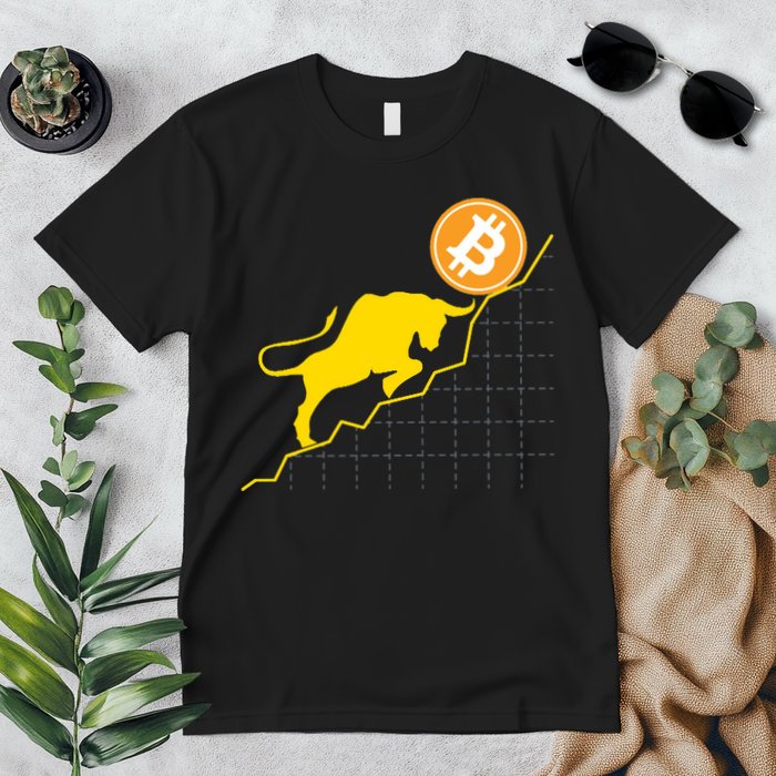 Bitcoin Bull Graph Bullish BTC Crypto Premium T-Shirt