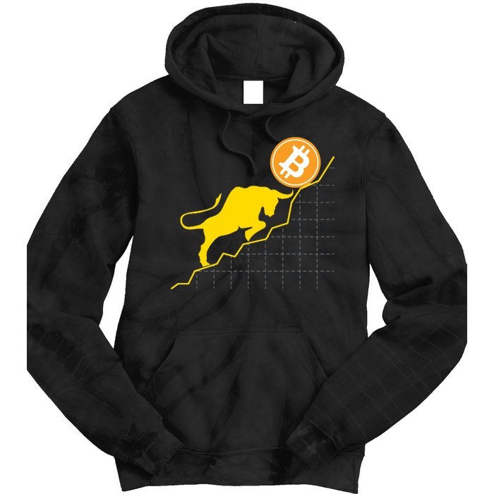 Bitcoin Bull Graph Bullish BTC Crypto Tie Dye Hoodie