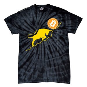 Bitcoin Bull Graph Bullish BTC Crypto Tie-Dye T-Shirt