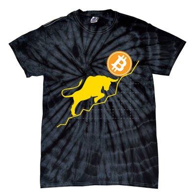 Bitcoin Bull Graph Bullish BTC Crypto Tie-Dye T-Shirt