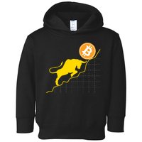 Bitcoin Bull Graph Bullish BTC Crypto Toddler Hoodie