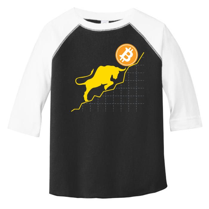 Bitcoin Bull Graph Bullish BTC Crypto Toddler Fine Jersey T-Shirt